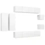 Set de mueble para TV de 8 piezas madera de ingeniería blanco de vidaXL, Muebles TV - Ref: Foro24-3078705, Precio: 320,99 €, ...