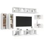 Set de mueble para TV de 8 piezas madera de ingeniería blanco de vidaXL, Muebles TV - Ref: Foro24-3078705, Precio: 320,99 €, ...