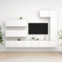 Set de muebles de salón TV 7 piezas madera de ingeniería blanco de vidaXL, Muebles TV - Ref: Foro24-3078717, Precio: 395,28 €...