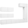 Set de muebles de salón TV 7 piezas madera de ingeniería blanco de vidaXL, Muebles TV - Ref: Foro24-3078717, Precio: 395,28 €...