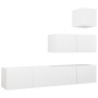 Set de muebles de salón TV 4 piezas madera de ingeniería blanco de vidaXL, Muebles TV - Ref: Foro24-3078736, Precio: 162,83 €...