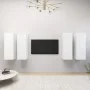 Muebles de salón 4 uds madera ingeniería blanco 30,5x30x90 cm de vidaXL, Muebles TV - Ref: Foro24-3078741, Precio: 180,18 €, ...