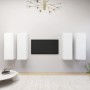 Muebles de salón 4 uds madera ingeniería blanco 30,5x30x90 cm de vidaXL, Muebles TV - Ref: Foro24-3078741, Precio: 186,99 €, ...