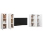 Muebles de salón 4 uds madera ingeniería blanco 30,5x30x90 cm de vidaXL, Muebles TV - Ref: Foro24-3078741, Precio: 186,99 €, ...