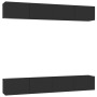 Muebles de salón 4 uds madera ingeniería negro 100x30x30 cm de vidaXL, Muebles TV - Ref: Foro24-3078746, Precio: 251,23 €, De...