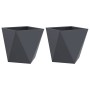 Jardinera 2 pcs Antracita 40 x 40 x 40 cm Acero en Macetas y jardineras | Comprar online en Foru.es