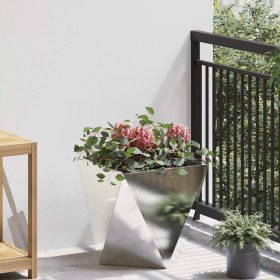 Jardinera Plateado 40 x 40 x 40 cm Acero inoxidable en Macetas y jardineras | Comprar online en Foru.es