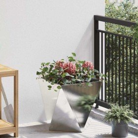 Jardinera Plateado 40 x 40 x 40 cm Acero inoxidable en Macetas y jardineras | Comprar online en Foru.es