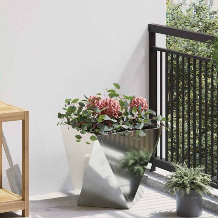 Jardinera Plateado 40 x 40 x 40 cm Acero Galvanizado en Macetas y jardineras | Comprar online en Foru.es