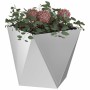 Jardinera 2 pcs Plateado 40 x 40 x 40 cm Acero Galvanizado en Macetas y jardineras | Comprar online en Foru.es