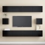 Set de muebles de salón TV 6 piezas madera ingeniería negro de vidaXL, Muebles TV - Ref: Foro24-3078789, Precio: 294,70 €, De...