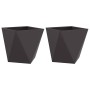 Jardinera 2 pcs Negro 50 x 50 x 50 cm Acero en Macetas y jardineras | Comprar online en Foru.es