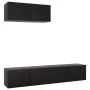 Set de muebles de salón TV 3 pzas madera de ingeniería negro de vidaXL, Muebles TV - Ref: Foro24-3078806, Precio: 134,77 €, D...