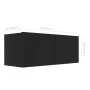 Set de muebles de salón TV 3 pzas madera de ingeniería negro de vidaXL, Muebles TV - Ref: Foro24-3078806, Precio: 134,77 €, D...