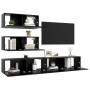 Set de muebles de salón TV 6 pzas madera de ingeniería negro de vidaXL, Muebles TV - Ref: Foro24-3078816, Precio: 216,78 €, D...