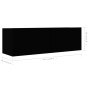Set de muebles de salón TV 6 pzas madera de ingeniería negro de vidaXL, Muebles TV - Ref: Foro24-3078816, Precio: 216,78 €, D...