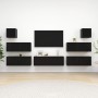 Set de muebles de salón TV 7 piezas madera ingeniería negro de vidaXL, Muebles TV - Ref: Foro24-3078818, Precio: 283,75 €, De...