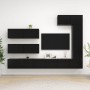 Set de muebles de salón TV 7 piezas madera de ingeniería negro de vidaXL, Muebles TV - Ref: Foro24-3078822, Precio: 407,85 €,...