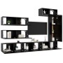 Set de muebles de salón TV 7 piezas madera de ingeniería negro de vidaXL, Muebles TV - Ref: Foro24-3078822, Precio: 407,85 €,...