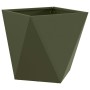 Jardinera 2 pcs Verde Oliva 50 x 50 x 50 cm Acero en Macetas y jardineras | Comprar online en Foru.es