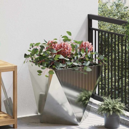 Jardinera Plateado 50 x 50 x 50 cm Acero Galvanizado en Macetas y jardineras | Comprar online en Foru.es