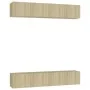 Juego de muebles de salón 4 piezas roble Sonoma 80x30x30 cm de vidaXL, Muebles TV - Ref: Foro24-3078955, Precio: 177,35 €, De...