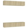 Juego de muebles de salón 4 piezas roble Sonoma 80x30x30 cm de vidaXL, Muebles TV - Ref: Foro24-3078955, Precio: 167,38 €, De...