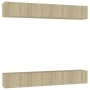 Juego de muebles de salón 4 piezas roble Sonoma 100x30x30 cm de vidaXL, Muebles TV - Ref: Foro24-3078956, Precio: 165,09 €, D...