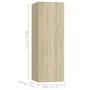 Set de muebles salón TV 3 pzas madera ingeniería roble Sonoma de vidaXL, Muebles TV - Ref: Foro24-3078969, Precio: 107,67 €, ...