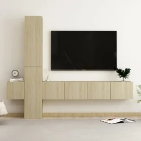 Set muebles de salón TV 5 pzas madera ingeniería roble Sonoma de vidaXL, Muebles TV - Ref: Foro24-3078970, Precio: 190,68 €, ...