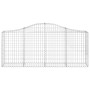 Cestas de gaviones 12 uds forma de arco hierro 200x30x80/100 cm de vidaXL, Maceteros y jardineras - Ref: Foro24-3145419, Prec...