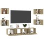 Juego de muebles de salón 6 piezas roble Sonoma de vidaXL, Muebles TV - Ref: Foro24-3078977, Precio: 159,48 €, Descuento: %