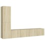 Juego de muebles de salón 4 piezas roble Sonoma de vidaXL, Muebles TV - Ref: Foro24-3078989, Precio: 152,41 €, Descuento: %