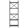 Estante de libros Roble Negro 56 x 34 x 171 cm en Librerías y estanterías | Comprar online en Foru.es