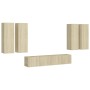 Set de muebles salón TV 6 pzas madera ingeniería roble Sonoma de vidaXL, Muebles TV - Ref: Foro24-3078995, Precio: 251,64 €, ...