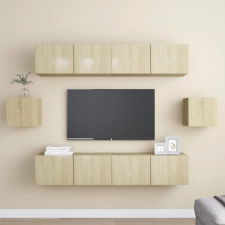 Juego de muebles de salón 6 piezas roble Sonoma de vidaXL, Muebles TV - Ref: Foro24-3078998, Precio: 204,95 €, Descuento: %