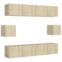 Juego de muebles de salón 6 piezas roble Sonoma de vidaXL, Muebles TV - Ref: Foro24-3078998, Precio: 204,95 €, Descuento: %