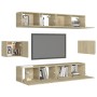 Juego de muebles de salón 6 piezas roble Sonoma de vidaXL, Muebles TV - Ref: Foro24-3078998, Precio: 204,95 €, Descuento: %