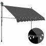 Toldo manual retráctil con LED gris antracita 300 cm en Toldos | Comprar online en Foru.es