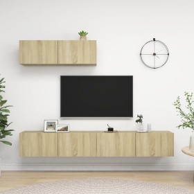 Juego de muebles de salón 3 piezas roble Sonoma de vidaXL, Muebles TV - Ref: Foro24-3079018, Precio: 124,34 €, Descuento: %