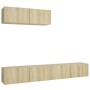 Juego de muebles de salón 3 piezas roble Sonoma de vidaXL, Muebles TV - Ref: Foro24-3079018, Precio: 124,34 €, Descuento: %