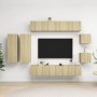 Set de muebles salón TV 8 pzas madera ingeniería roble Sonoma de vidaXL, Muebles TV - Ref: Foro24-3079020, Precio: 288,73 €, ...