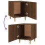 Mesitas de noche 2 uds madera contrachapada color roble marrón de vidaXL, Mesitas de noche - Ref: Foro24-817314, Precio: 46,4...