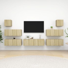 Juego de muebles de salón 7 piezas roble Sonoma de vidaXL, Muebles TV - Ref: Foro24-3079028, Precio: 245,07 €, Descuento: %