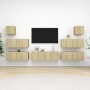 Juego de muebles de salón 7 piezas roble Sonoma de vidaXL, Muebles TV - Ref: Foro24-3079028, Precio: 245,07 €, Descuento: %