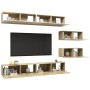Juego de muebles de salón 6 piezas roble Sonoma de vidaXL, Muebles TV - Ref: Foro24-3079043, Precio: 245,62 €, Descuento: %