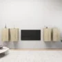 Juego de muebles de salón 4 pzas roble Sonoma 30,5x30x60 cm de vidaXL, Muebles TV - Ref: Foro24-3079055, Precio: 134,93 €, De...
