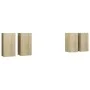 Juego de muebles de salón 4 pzas roble Sonoma 30,5x30x60 cm de vidaXL, Muebles TV - Ref: Foro24-3079055, Precio: 134,93 €, De...