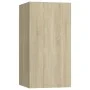 Juego de muebles de salón 4 pzas roble Sonoma 30,5x30x60 cm de vidaXL, Muebles TV - Ref: Foro24-3079055, Precio: 134,93 €, De...