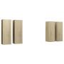 Juego de muebles de salón 4 pzas roble Sonoma 30,5x30x90 cm de vidaXL, Muebles TV - Ref: Foro24-3079056, Precio: 171,36 €, De...